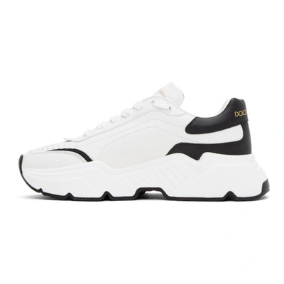 Shop Dolce & Gabbana Dolce And Gabbana White And Black Daymaster Sneakers In 89697 Biane