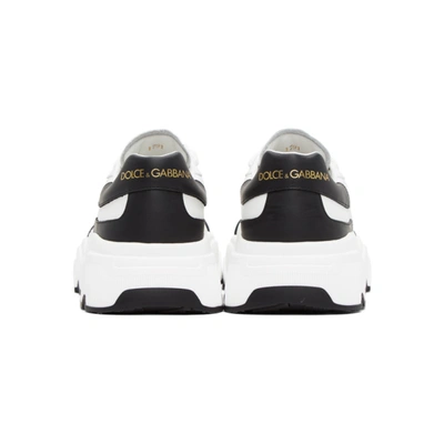 Shop Dolce & Gabbana Dolce And Gabbana White And Black Daymaster Sneakers In 89697 Biane