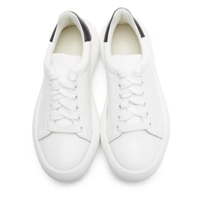 Shop Marni White Banana Sneakers In White/black