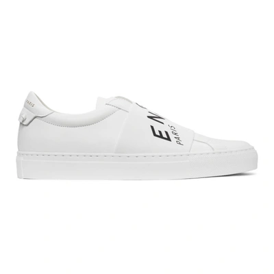Shop Givenchy White Elastic Urban Knots Sneakers In 116 Black/w