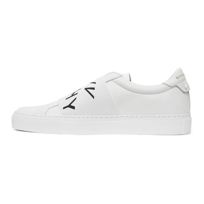 Shop Givenchy White Elastic Urban Knots Sneakers In 116 Black/w