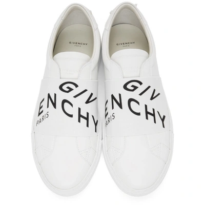 Shop Givenchy White Elastic Urban Knots Sneakers In 116 Black/w