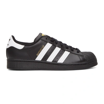 Shop Adidas Originals Black And White Superstar Sneakers In Blk/wht