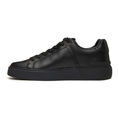 Shop Balmain Black B-court Sneakers In 0pa Noir