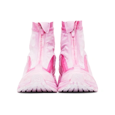 Shop 11 By Boris Bidjan Saberi Pink Salomon Edition High Bamba 2 Sneakers In Pink Panthe