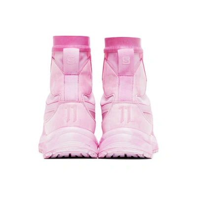 Shop 11 By Boris Bidjan Saberi Pink Salomon Edition High Bamba 2 Sneakers In Pink Panthe