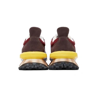 Lanvin Bumpr Leather & Mesh Running Sneakers In 3922 Burgun