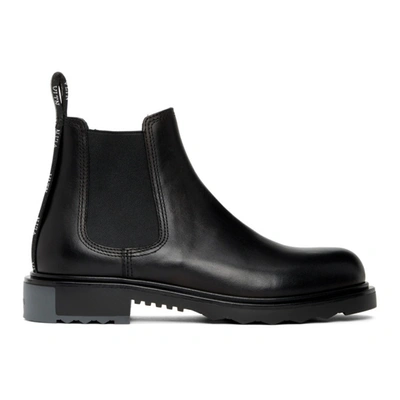 Shop Valentino Black  Garavani Beatle Chelsea Boot In D76 Nero/ne