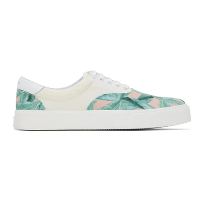 Shop Amiri Off-white Banana Leaf Sneakers In Green