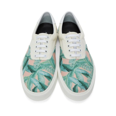 Shop Amiri Off-white Banana Leaf Sneakers In Green