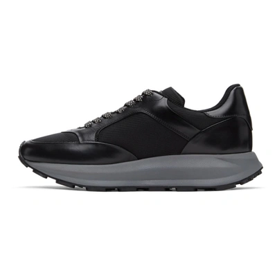 Shop Dunhill Black Aerial Patina Sneakers In 001 Black