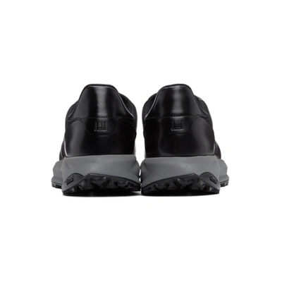 Shop Dunhill Black Aerial Patina Sneakers In 001 Black