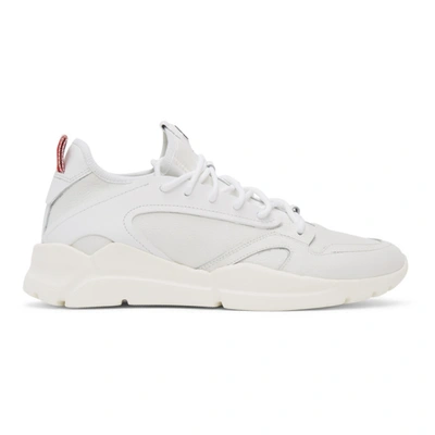 Shop Moncler White Anakin Sneakers In 001 White