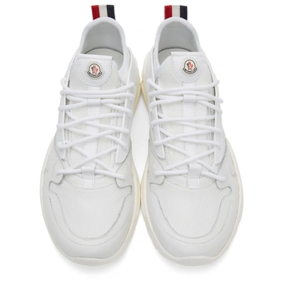 Shop Moncler White Anakin Sneakers In 001 White