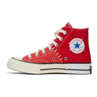 Shop Converse Red Reconstructed Chuck 70 High Sneakers In Red/sed/egr