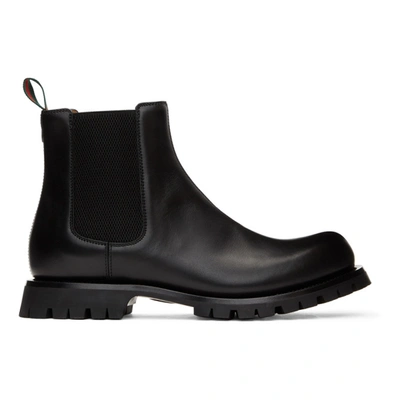 Shop Gucci Black Epilogue Chelsea Boots In 1063 Nero/n