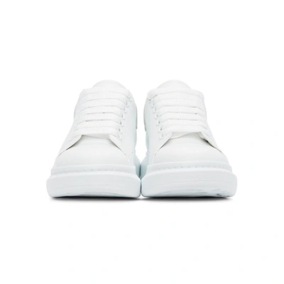 Shop Alexander Mcqueen White Holographic Oversized Sneakers In 9375white/s
