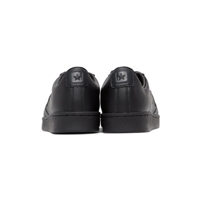 Shop Converse Black Leather Pro Ox Sneakers In Black/black/black