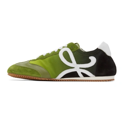 Shop Loewe Green Ballet Runner Sneakers In 4061 Green