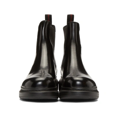 Shop Alexander Mcqueen Black Hybrid Chelsea Boots In 1000 Black