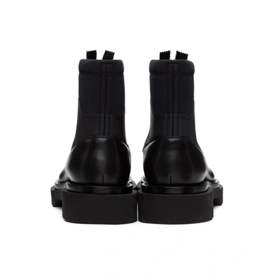 Shop Givenchy Black Neoprene Combat Boots In 001-black