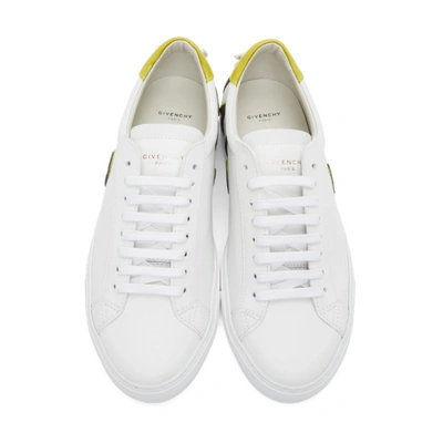 GIVENCHY 白色 AND 黄色 REVERSE LOGO URBAN STREET 运动鞋