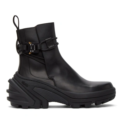 Shop Alyx 1017  9sm Black Buckle Fixed Skx Sole Chelsea Boots In Blk0001 Blk