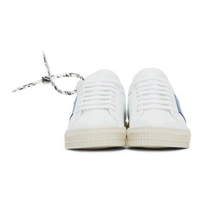 Shop Off-white White & Blue Arrows Sneakers In White/blue