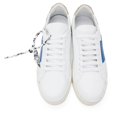 Shop Off-white White & Blue Arrows Sneakers In White/blue