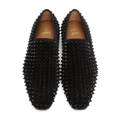 CHRISTIAN LOUBOUTIN 黑色 SPIKES DANDELION 绒面革乐福鞋