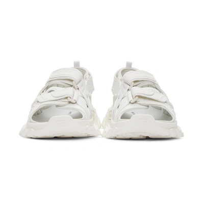 Shop Balenciaga White Track Sandals In 9000 White