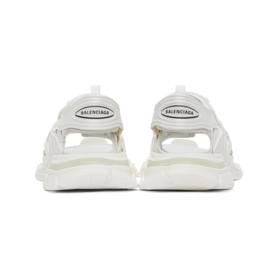 Shop Balenciaga White Track Sandals In 9000 White