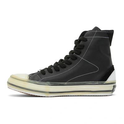Shop Palm Angels Black Palm Vulcanized High Sneakers In Black/white