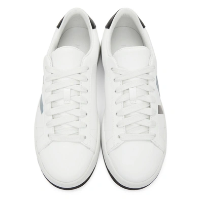 Shop Kenzo White K-logo Kourt Sneakers In 62 Glacier