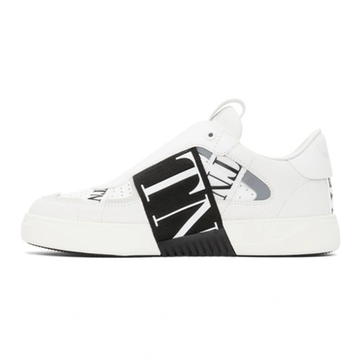 Shop Valentino White & Black  Garavani Vl7n Low-top Sneakers In 24p Bianco/