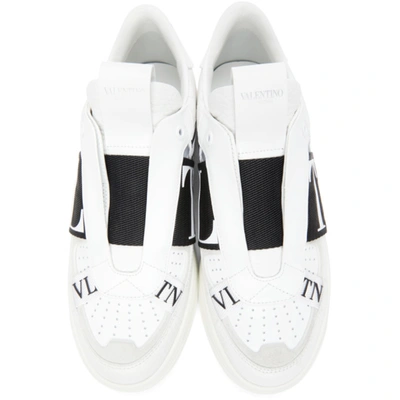 Shop Valentino White & Black  Garavani Vl7n Low-top Sneakers In 24p Bianco/