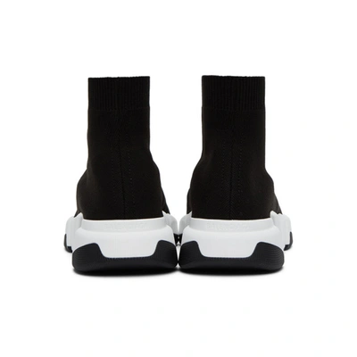 Shop Balenciaga Black & White Speed 2.0 Sneakers In 1015black/