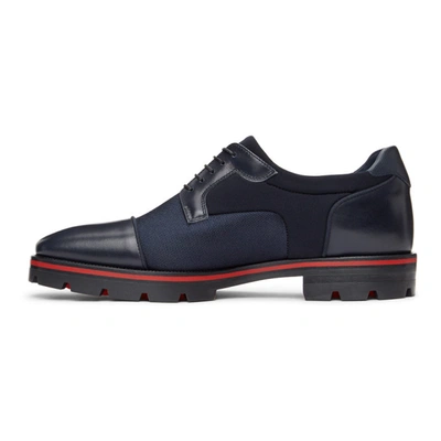 Shop Christian Louboutin Navy Mika Sky Flat Derbys In V077 Marine