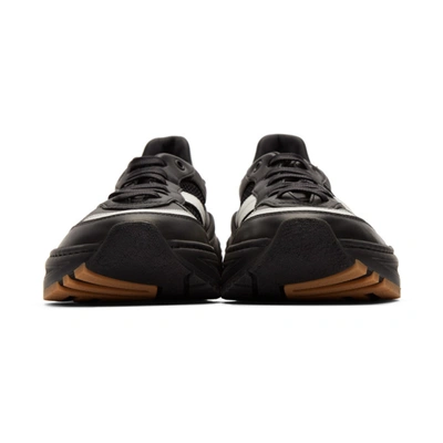 Shop Bottega Veneta Black & White Speedster Sneakers In 1076 Black