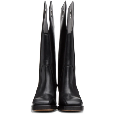 Shop Rick Owens Black Kowboy Boots In 09 Blk