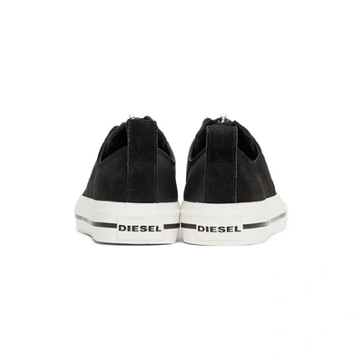 Shop Diesel Black S-astico Lzip Sneakers In T8013 Black