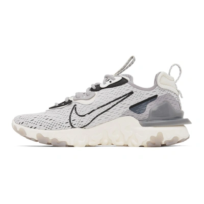 Shop Nike White & Grey React Vision Sneakers In 005 Vast Gr