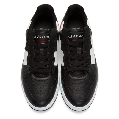Shop Givenchy Black & White Wing Low Sneakers In 004 Blk/wht
