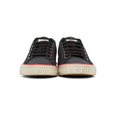 Shop Gucci Black Gg ' Tennis 1977' Sneakers In 1094 Black