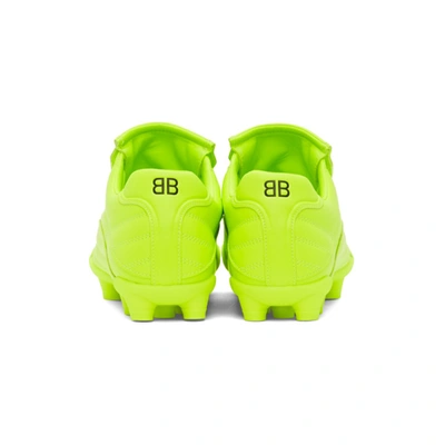 Shop Balenciaga Yellow Soccer Sneakers In 7310 Fluylw