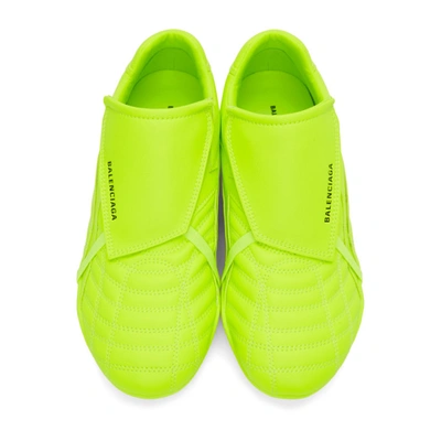 Shop Balenciaga Yellow Soccer Sneakers In 7310 Fluylw