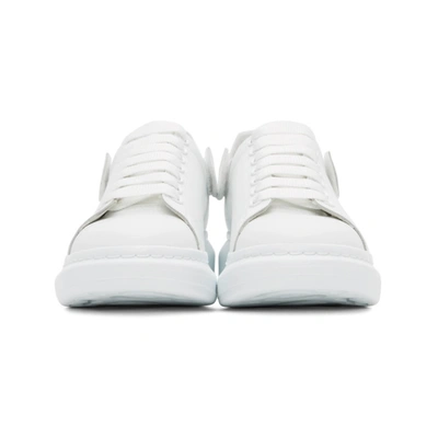 Shop Alexander Mcqueen White Detachable Tab Oversized Sneakers In 9129 Whtsil
