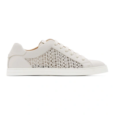 Shop Fendi White Leather Logo Sneakers In F0tw2 Bianc