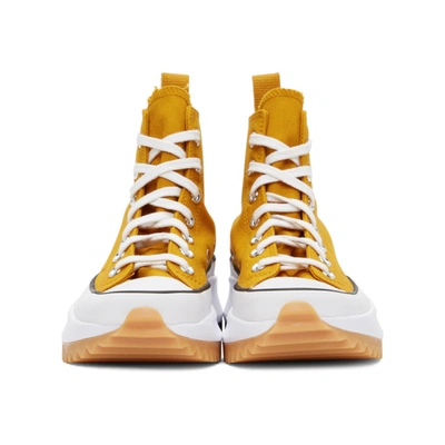 Shop Converse Orange Run Star Hike High-top Sneakers In Saffron Yel