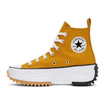 Shop Converse Orange Run Star Hike High-top Sneakers In Saffron Yel